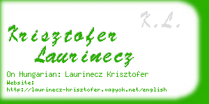 krisztofer laurinecz business card